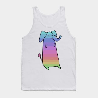 Long Boi Elephant Pink Rainbow Tank Top